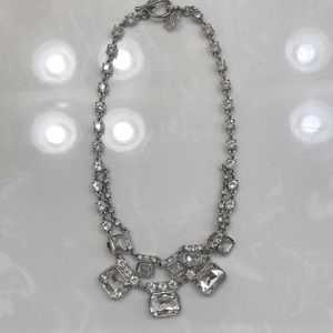 Rhinestone necklace, silver from Anne Taylor